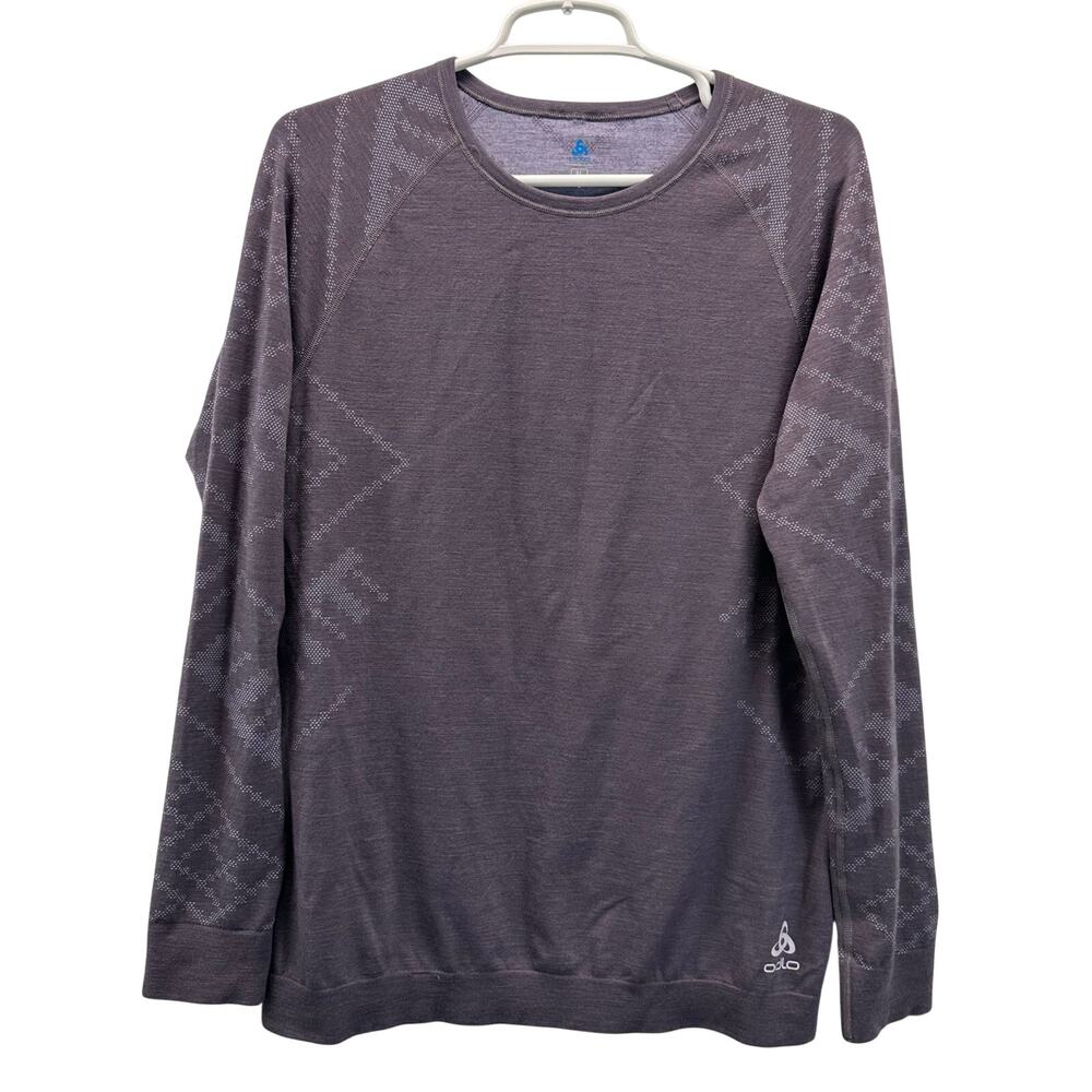 Odlo Women's Long Sleeve Top Purple XL SUW Top Crew Neck